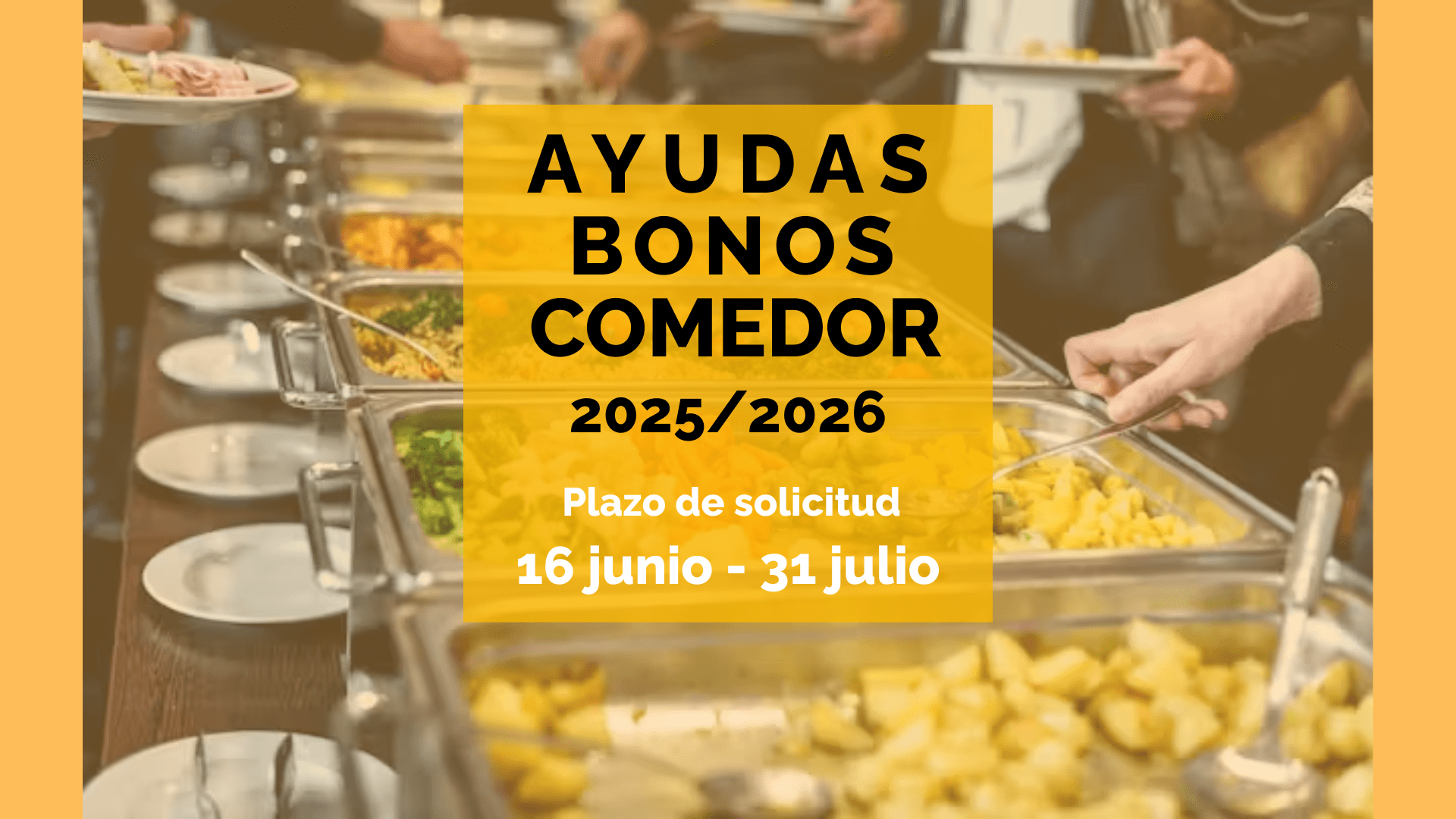 Cartel Ayudas bonos comedor 25-26