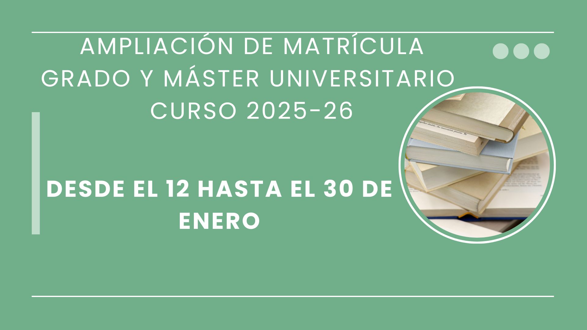 Ampliación de matrícula 2025-26
