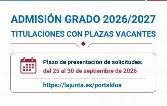 Admisión a Grado curso 2026-27